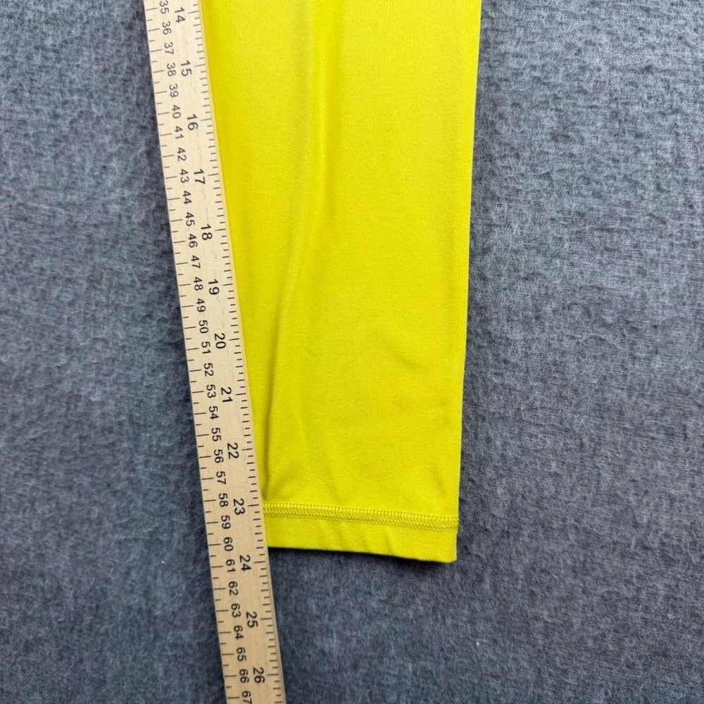 OFFLINE by Aerie Leggings Women's Small Yellow Real Me High Waist Smocked 7/8